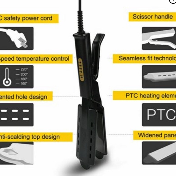 Professional Steam Hair Ionic Straightener Ceramic Flat Iron - Picture 4 of 5